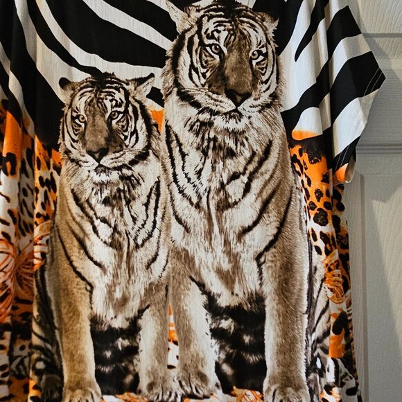 Women's Portman Fashion Embellished Tigers Tunic, Size XXL - Picture 8 of 8